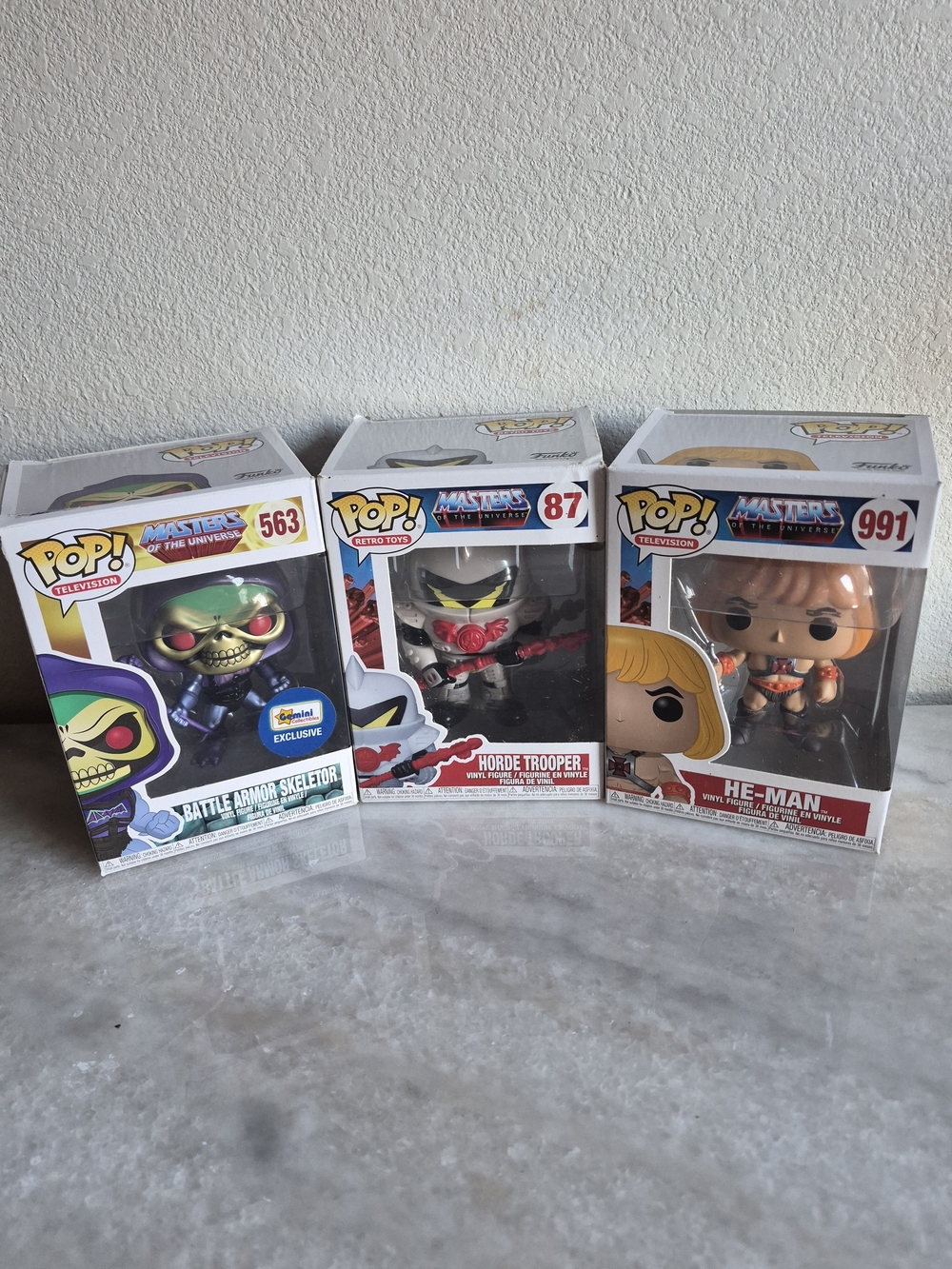 Funko Masters of the Universe Pop Vinyl Lot 3 He-Man Skeletor Horde Trooper